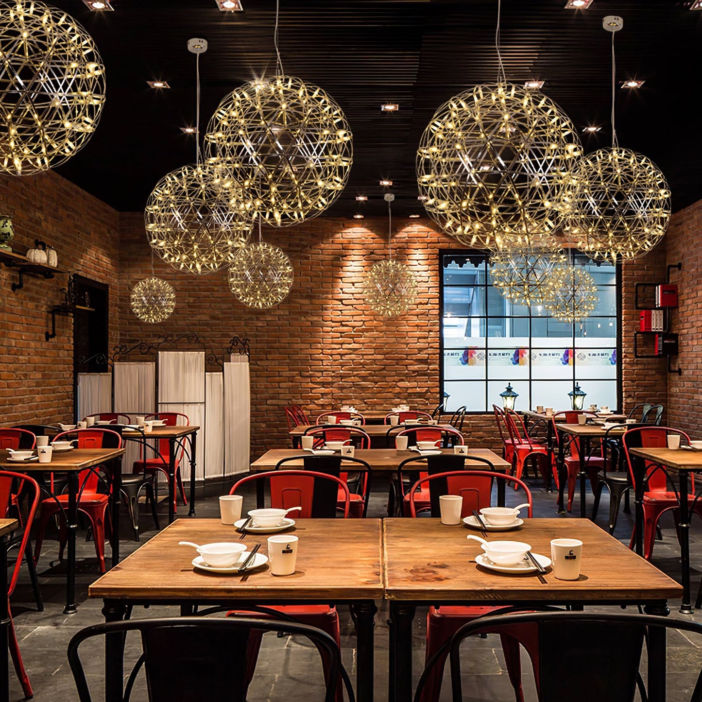 Spark Ball Pendant Light | Elegant Sphere Design with Warm LED Glow 5