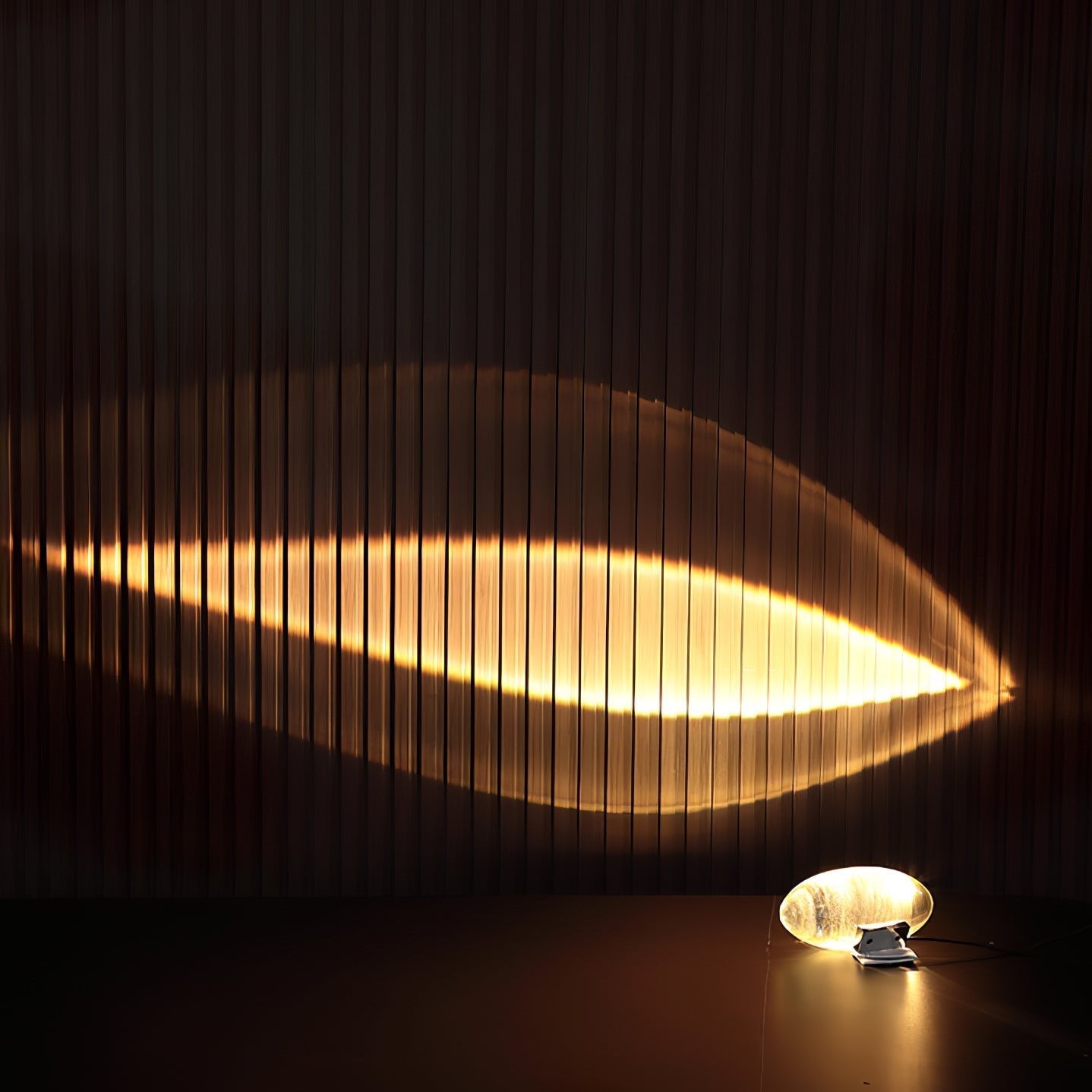 Table Lamp | Unique Oval Glass Design with Integrated LED Lighting 1