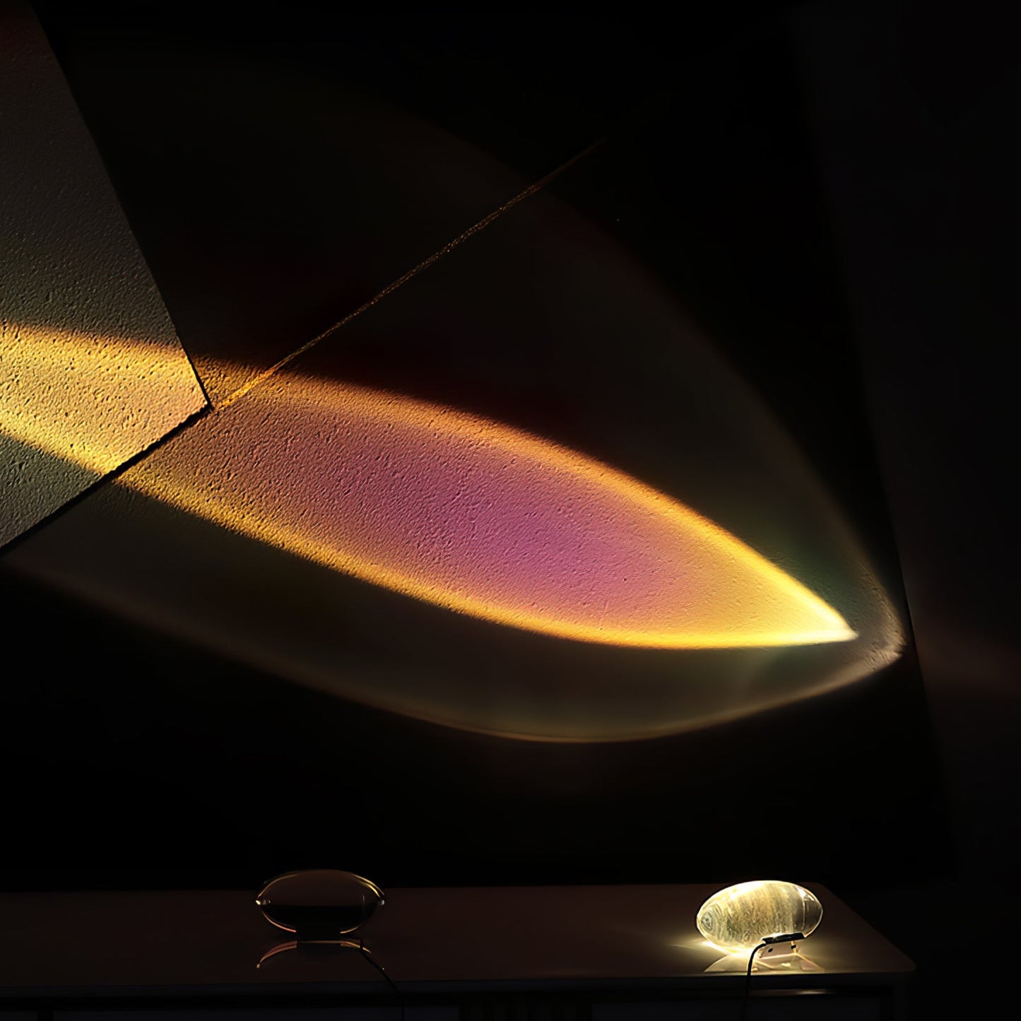 Table Lamp | Unique Oval Glass Design with Integrated LED Lighting 4