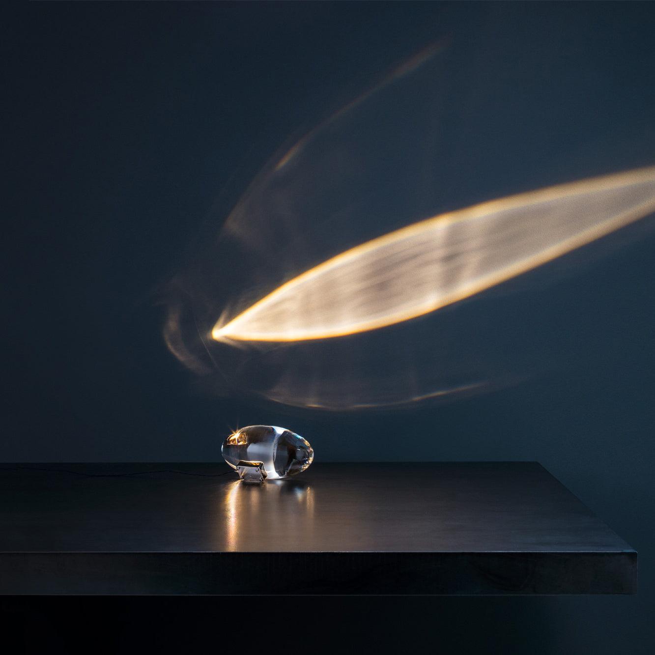 Table Lamp | Unique Oval Glass Design with Integrated LED Lighting 8