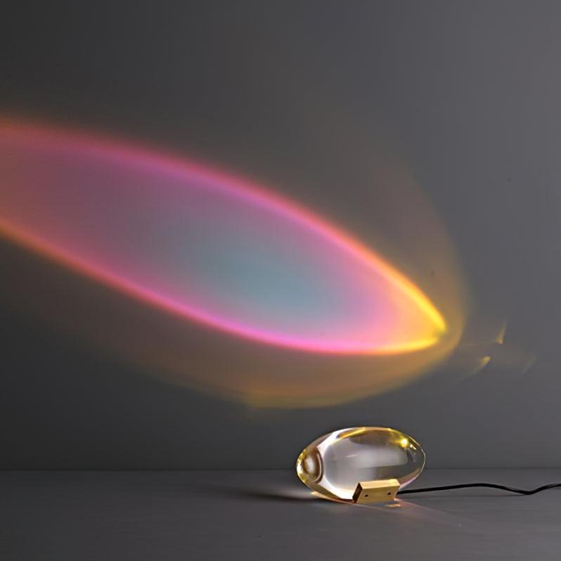 Table Lamp | Unique Oval Glass Design with Integrated LED Lighting 9