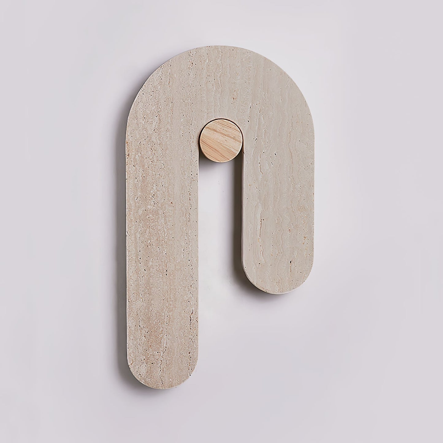 U-Shaped Wall Sconce | Elegant Travertine Design with Adjustable LED Lighting 7