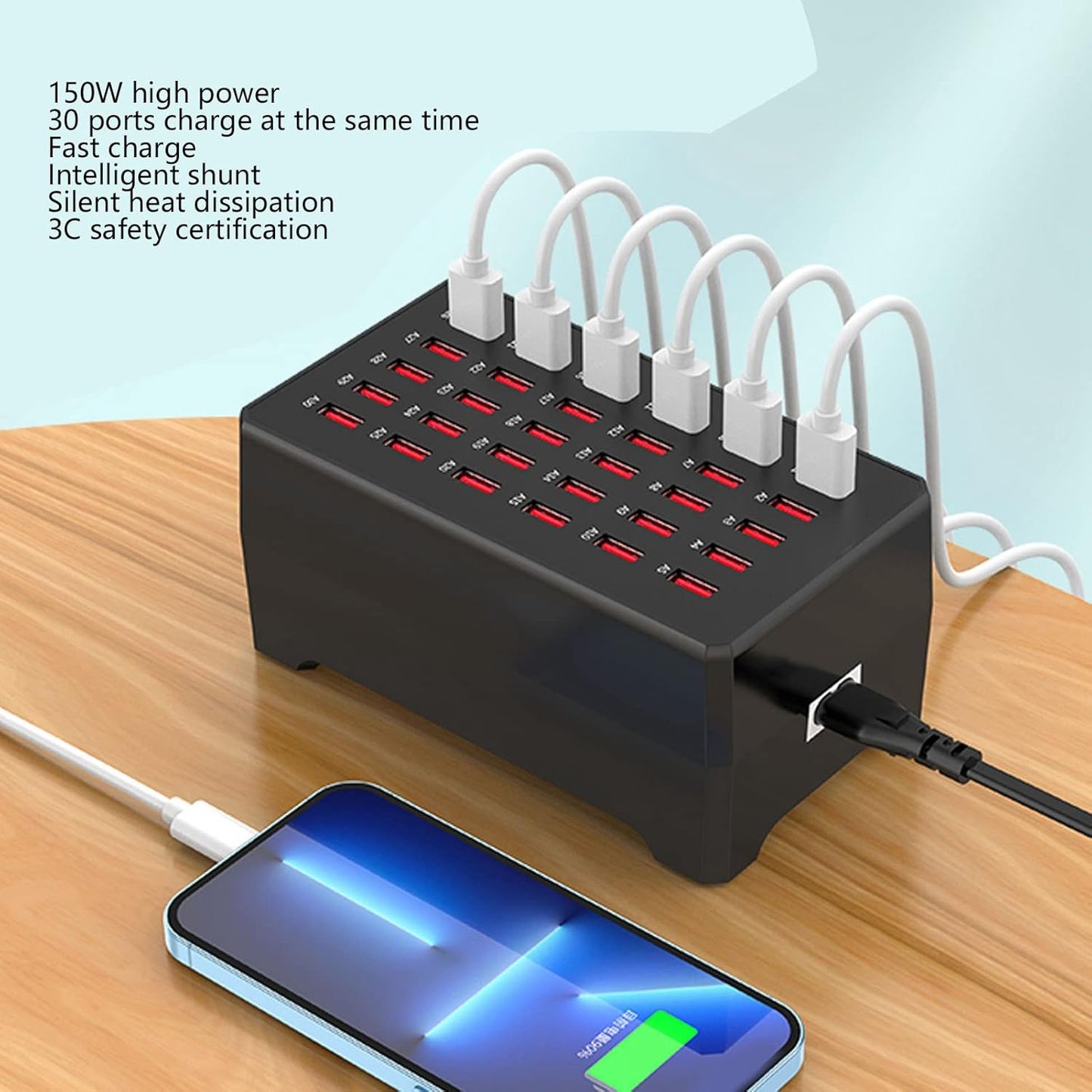 USB Charging Station | 30 Ports for Fast, Simultaneous Device Charging 3