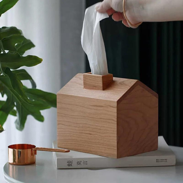 Wooden Tissue Box Cover | Handcrafted Natural Design for Home Decor 3