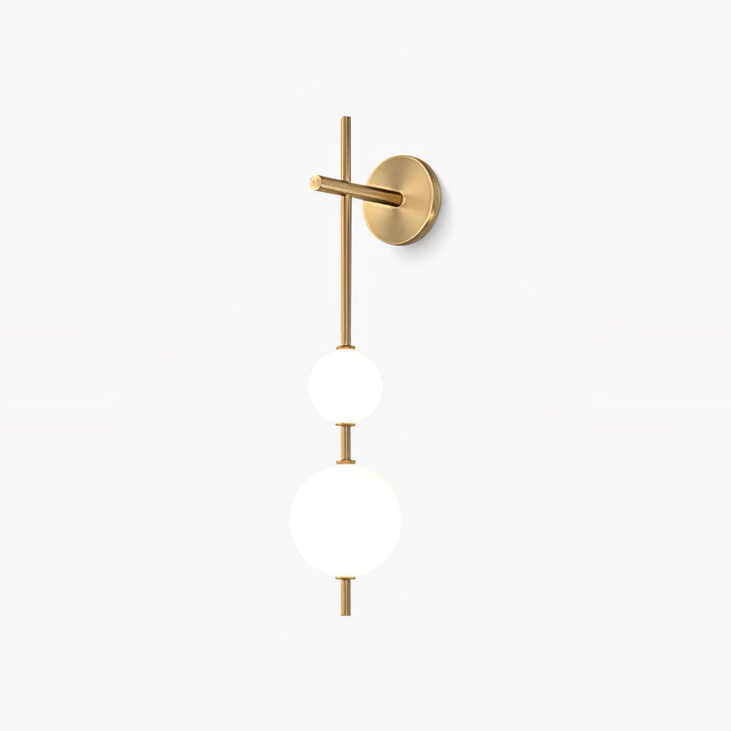 Vertical Glass Globe Wall Sconce | Dimmable Elegant Lighting with Gold Finish 2