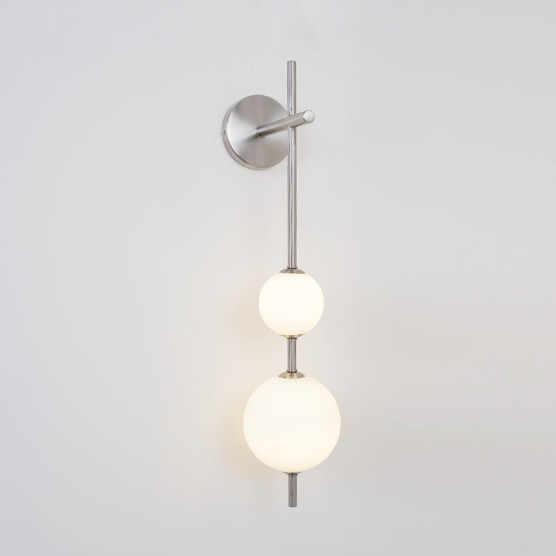 Vertical Glass Globe Wall Sconce | Dimmable Elegant Lighting with Gold Finish 11