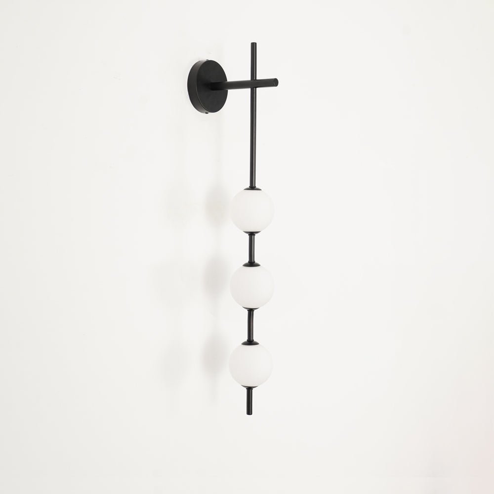 Vertical Glass Globe Wall Sconce | Dimmable Elegant Lighting with Gold Finish 12