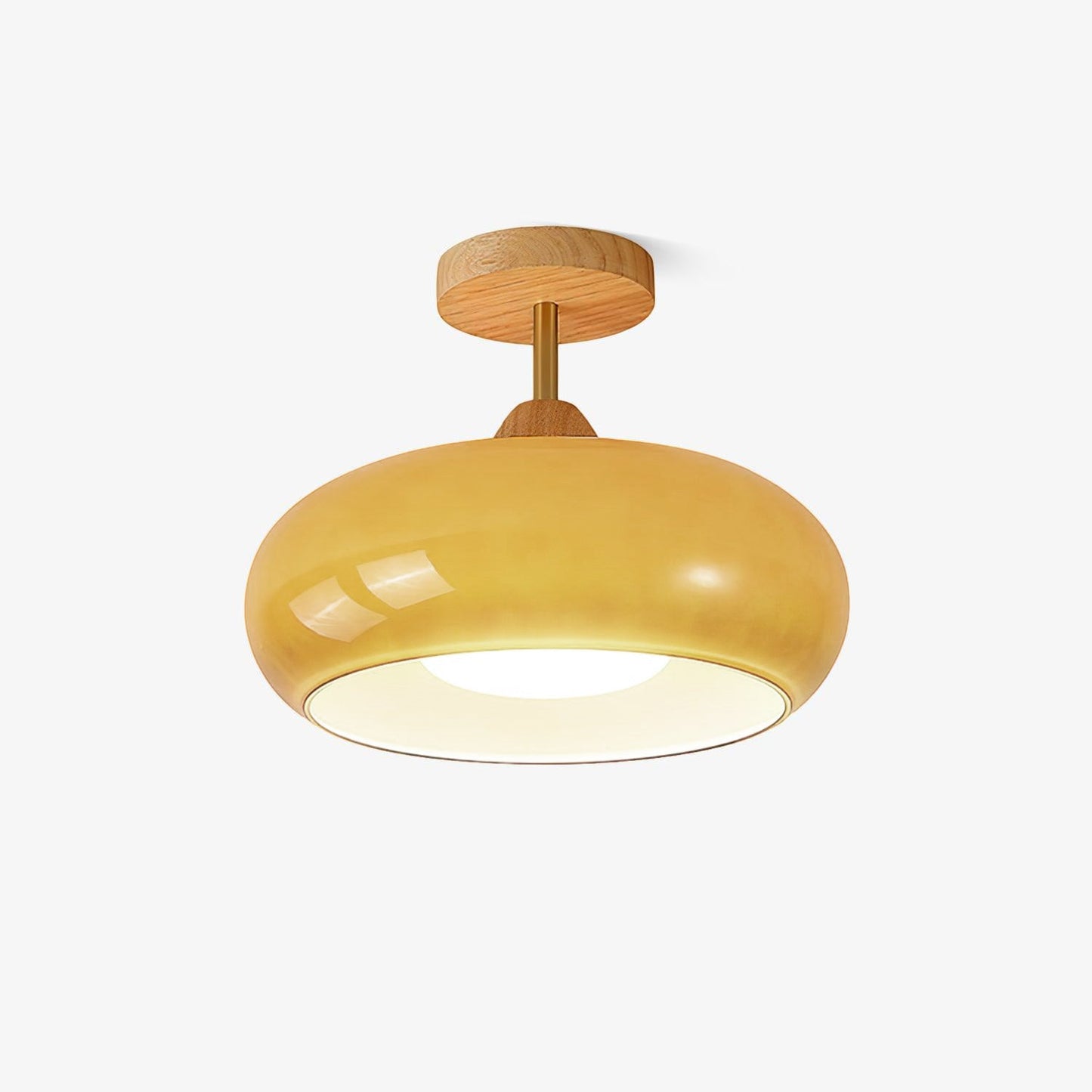 Vintage Bauhaus Ceiling Lamp | Elegant Glass Disc Design for Modern Spaces 2