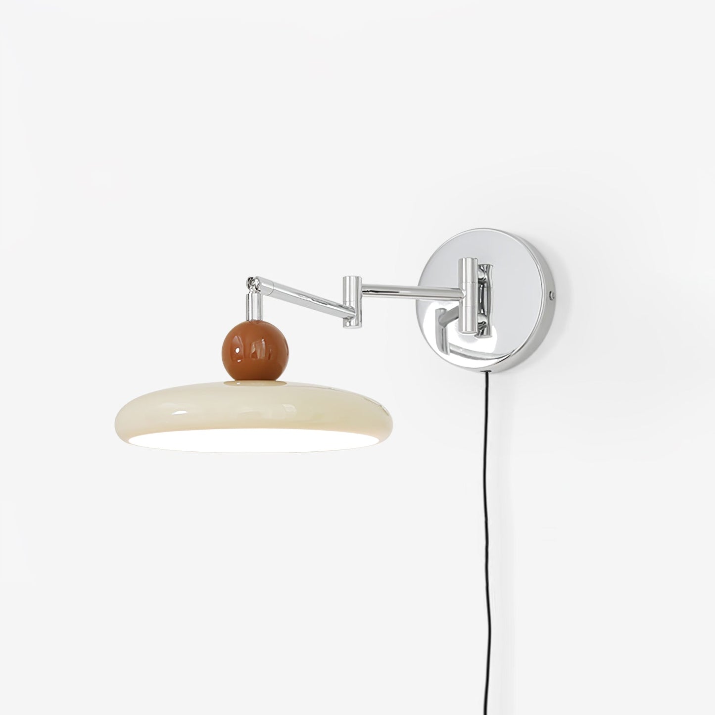 Plug-in Wall Lamp | Elegant Round Design with Integrated LED 2