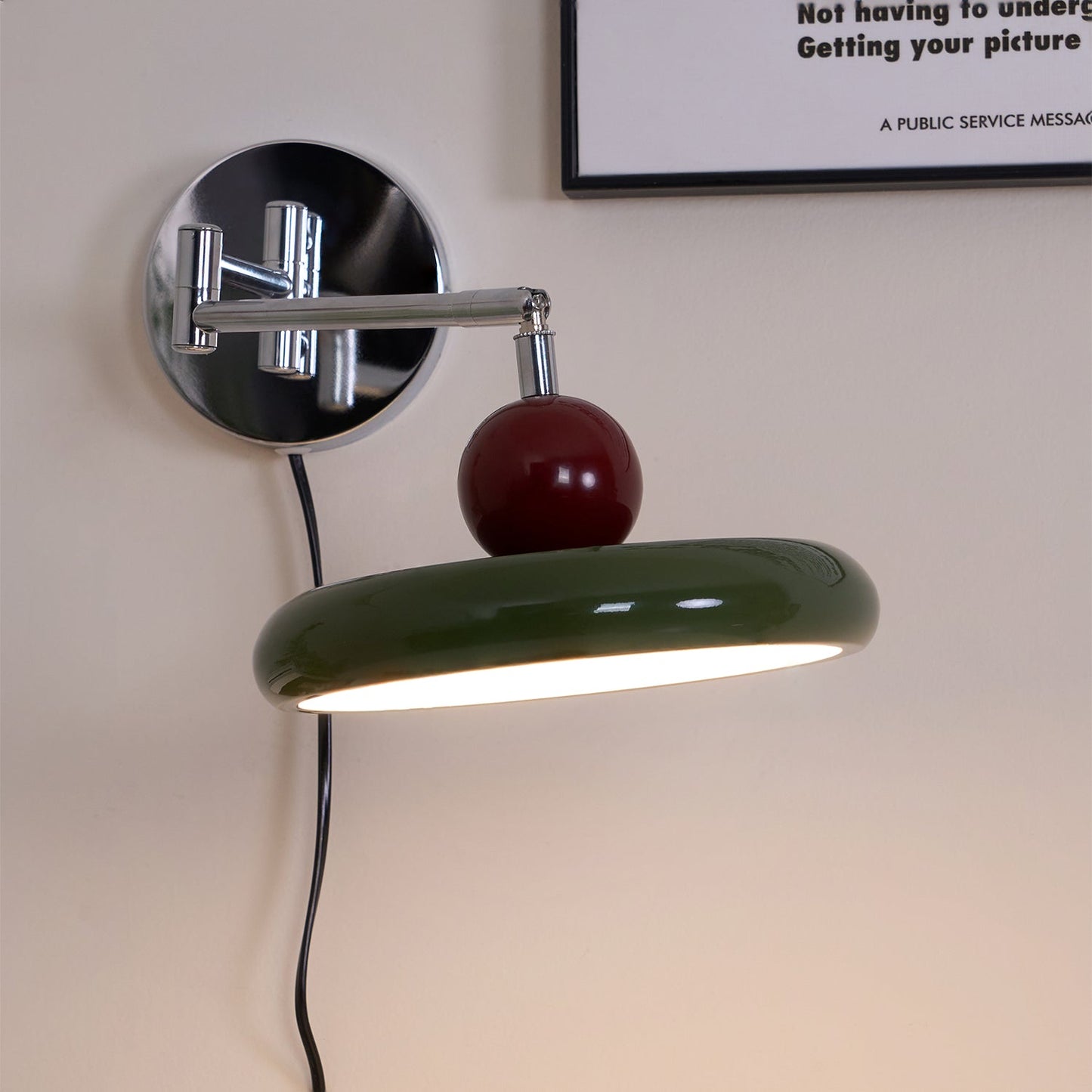 Plug-in Wall Lamp | Elegant Round Design with Integrated LED 9