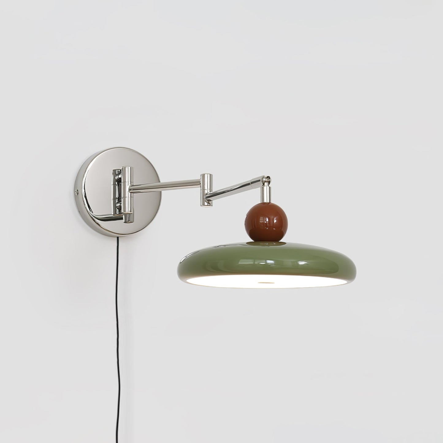 Plug-in Wall Lamp | Elegant Round Design with Integrated LED 10
