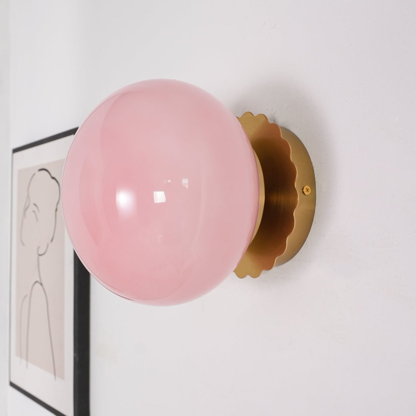 Wall Sconces | Stylish Pink Glass Diffuser with Dual Mounting Options 8