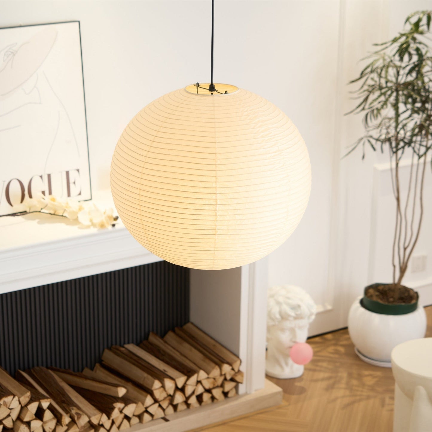 Washi Paper Pendant Lamp | Handcrafted Japanese Pendant Lighting for Elegant Spaces 3