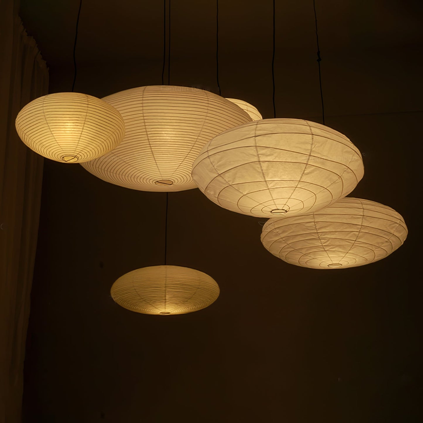 Washi Paper Pendant Light | Handcrafted Mulberry Shade for Cozy Ambiance 4
