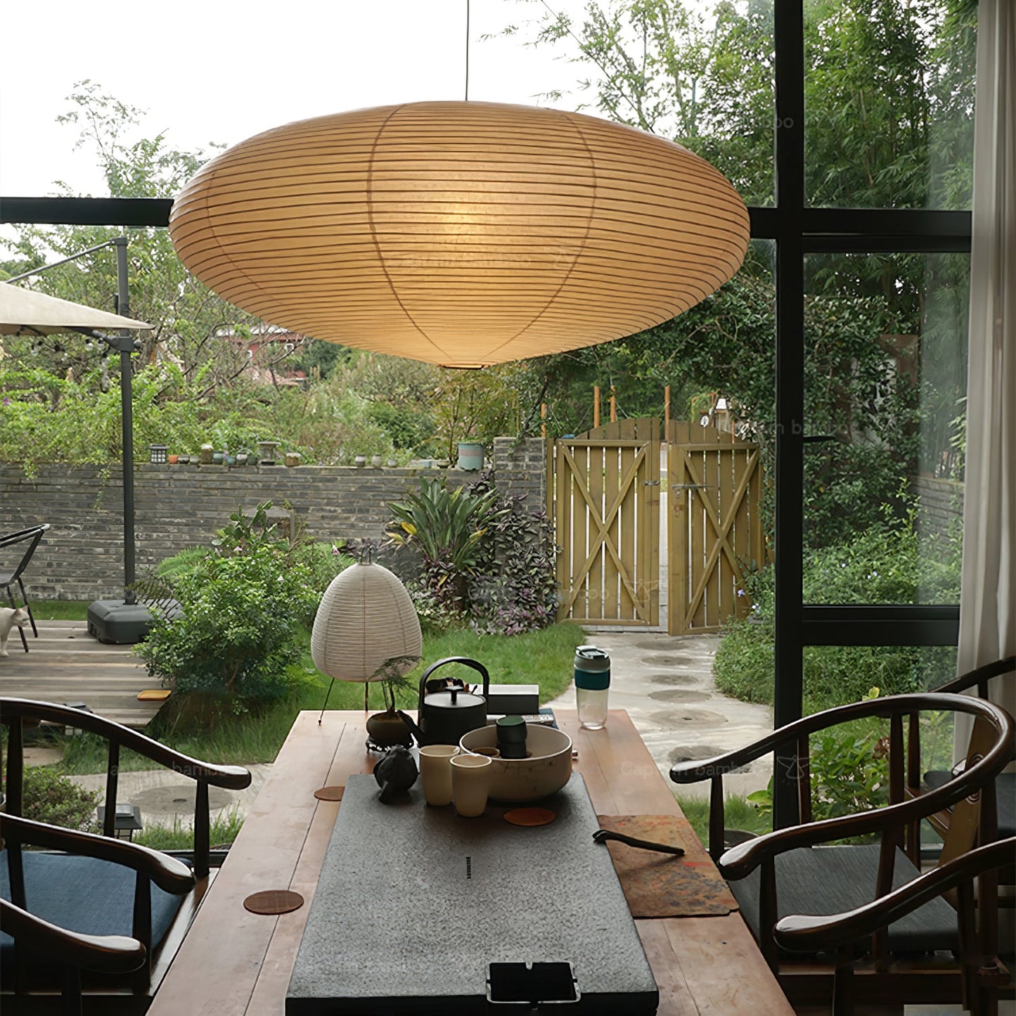 Washi Paper Pendant Light | Handcrafted Mulberry Shade for Cozy Ambiance 7