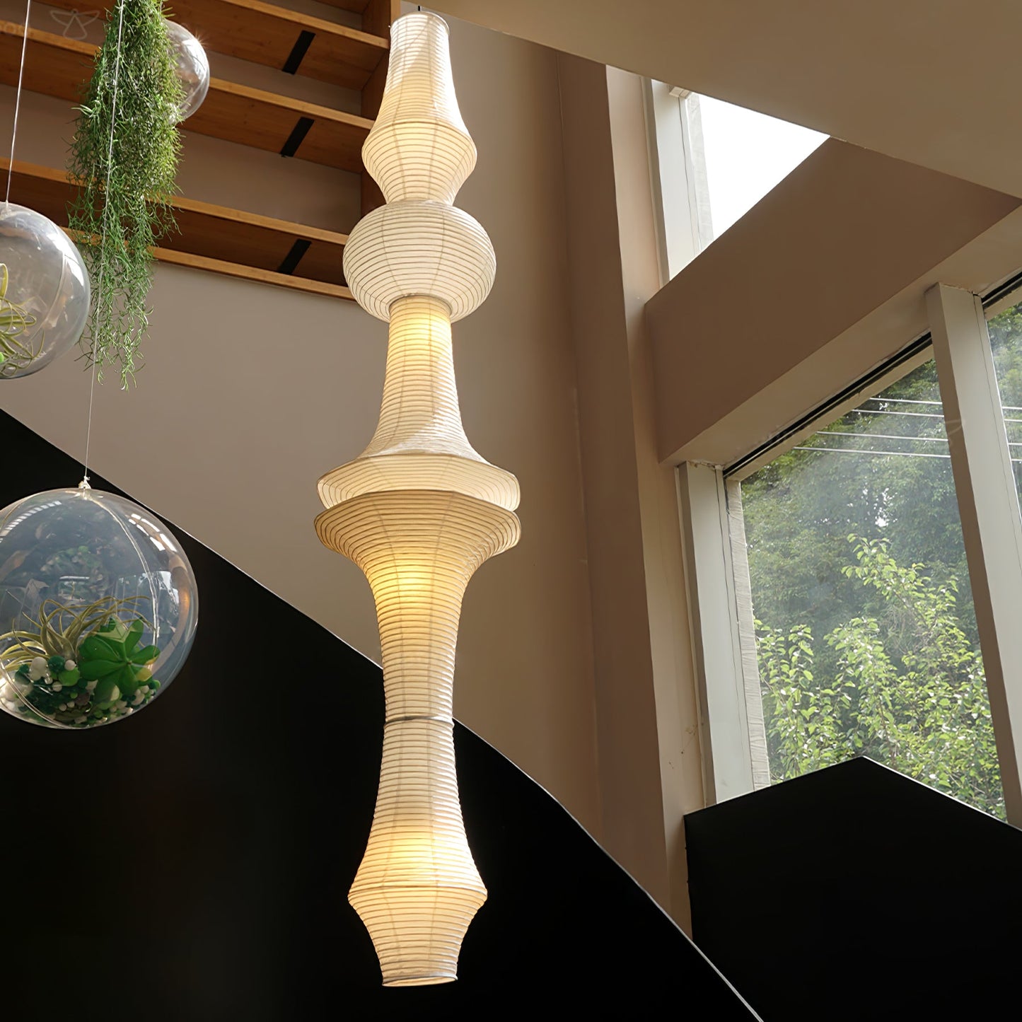 Washi Paper Pendant Light | Handcrafted Mulberry Shade for Kitchen Pendant Lighting 3