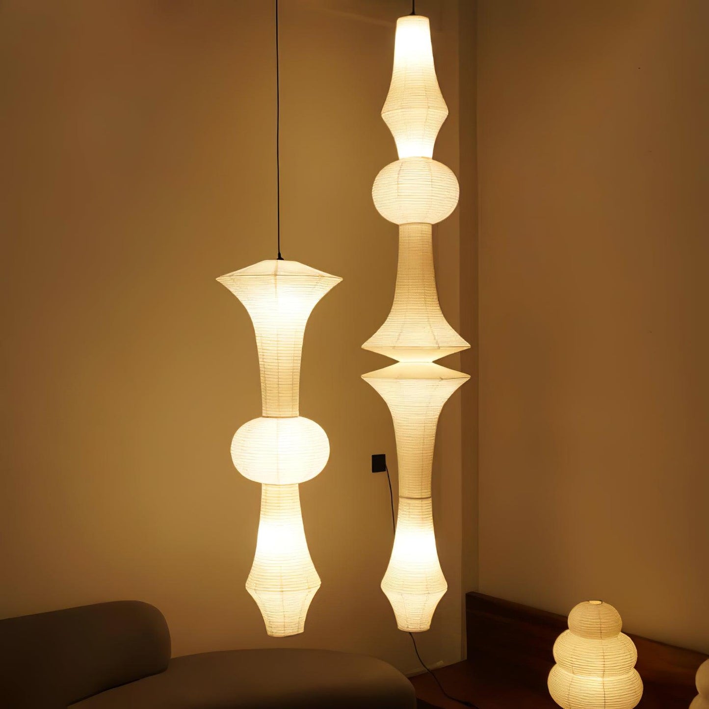 Washi Paper Pendant Light | Handcrafted Mulberry Shade for Kitchen Pendant Lighting 6