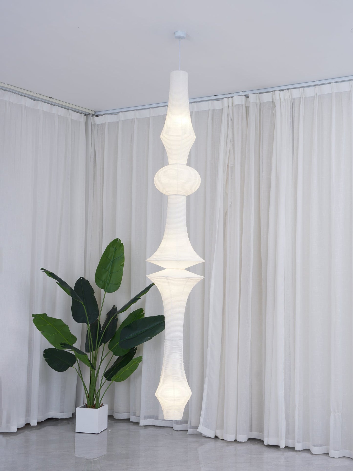 Washi Paper Pendant Light | Handcrafted Mulberry Shade for Kitchen Pendant Lighting 9