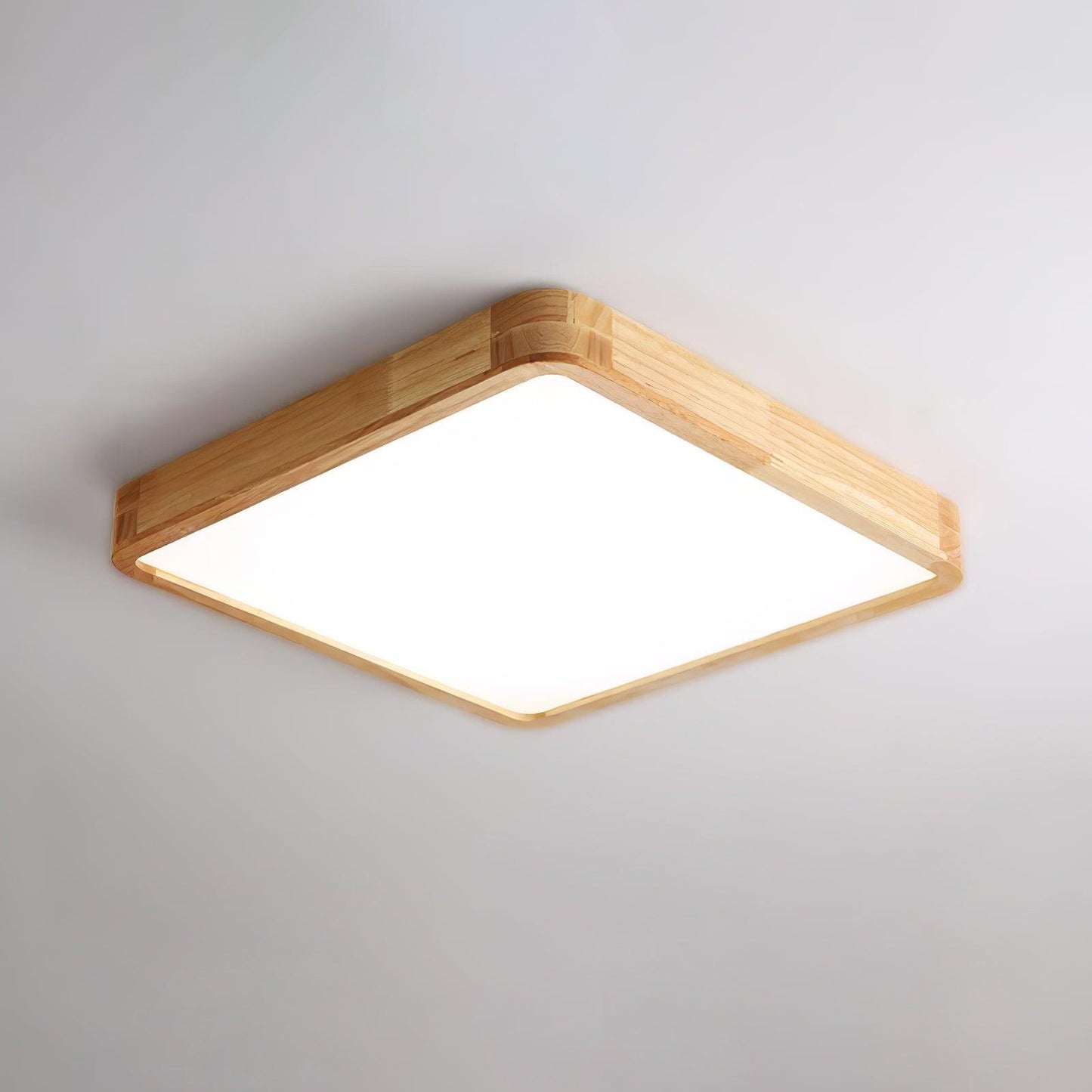 Wooden Geometric Ceiling Light | Adjustable LED with Modern Aesthetics 12
