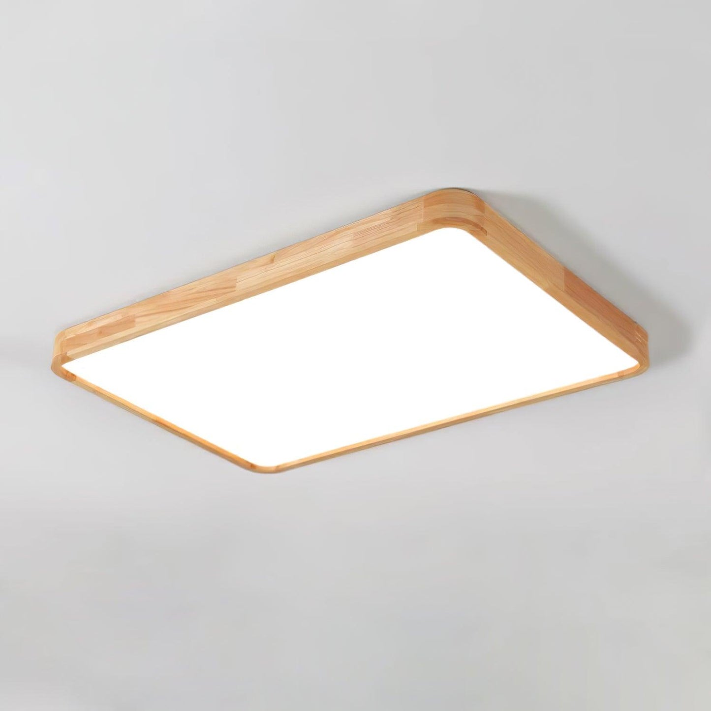Wooden Geometric Ceiling Light | Adjustable LED with Modern Aesthetics 15