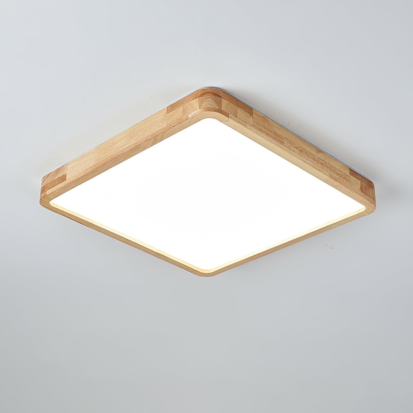Wooden Geometric Ceiling Light | Adjustable LED with Modern Aesthetics 16