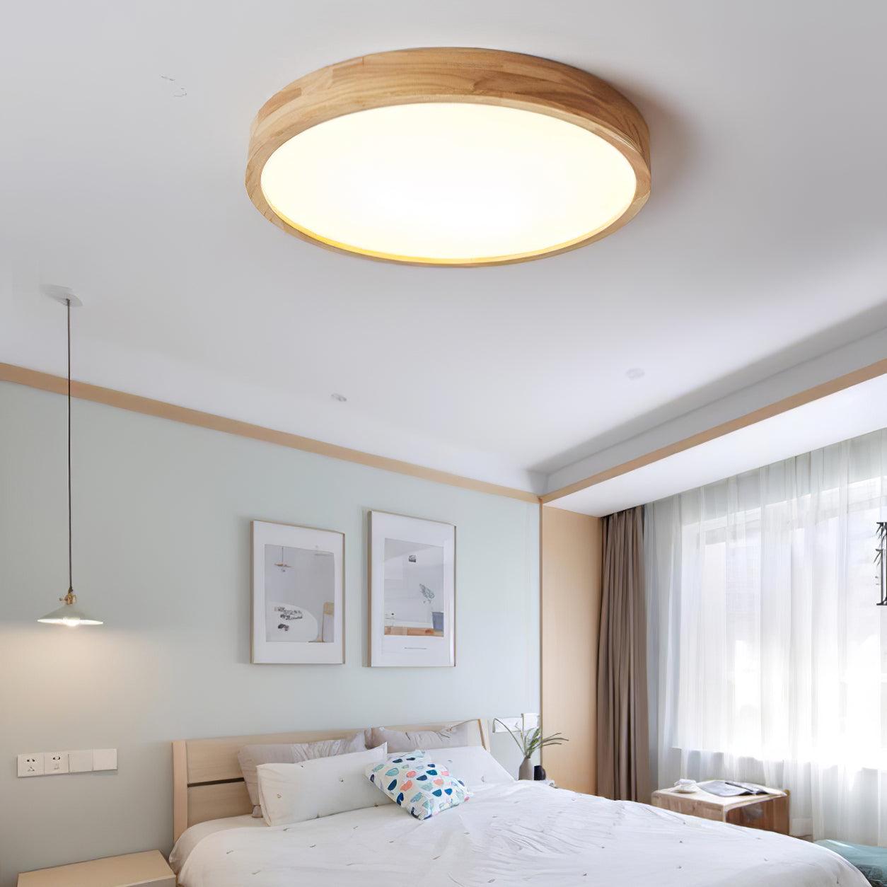 Wooden Geometric Ceiling Light | Adjustable LED with Modern Aesthetics 3