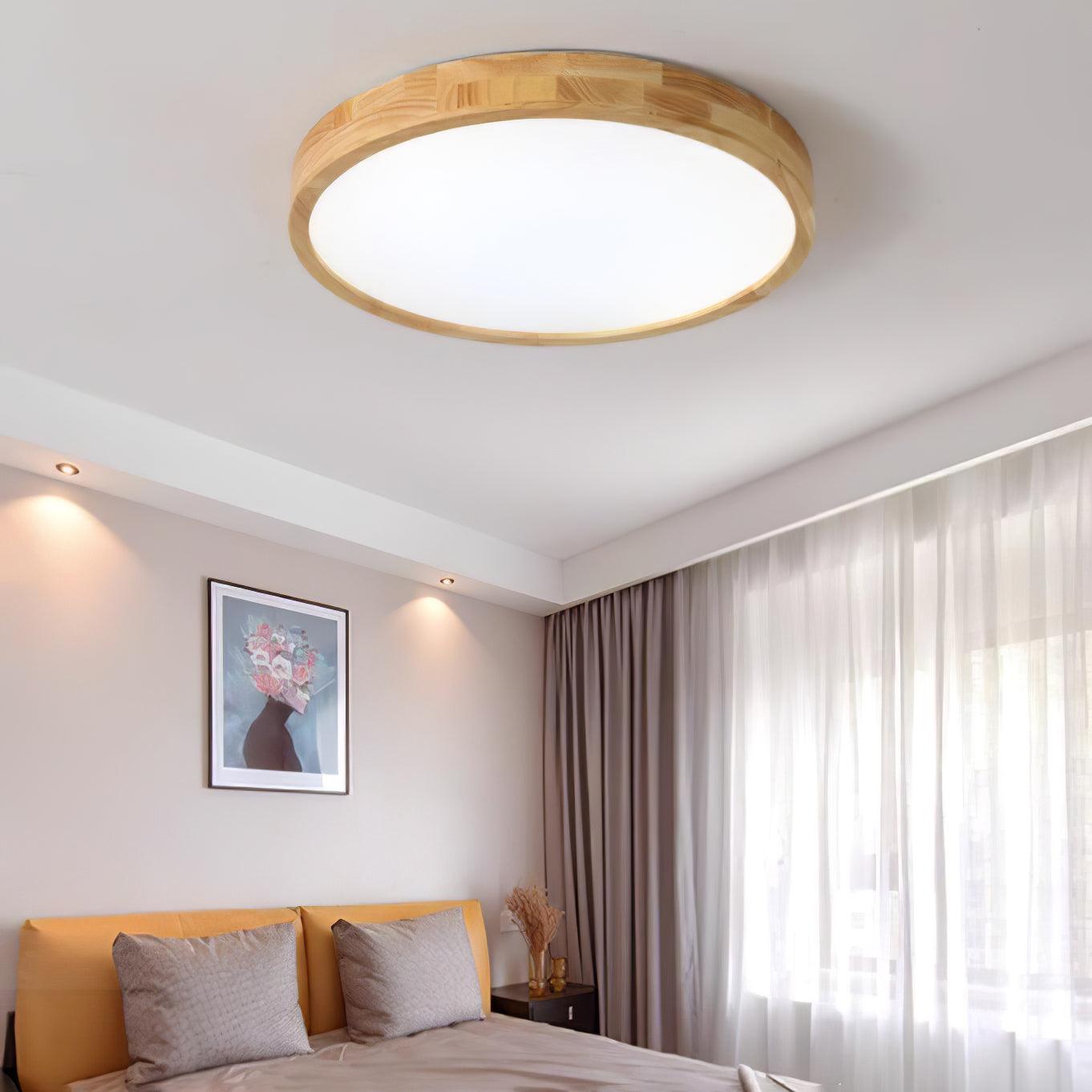Wooden Geometric Ceiling Light | Adjustable LED with Modern Aesthetics 6