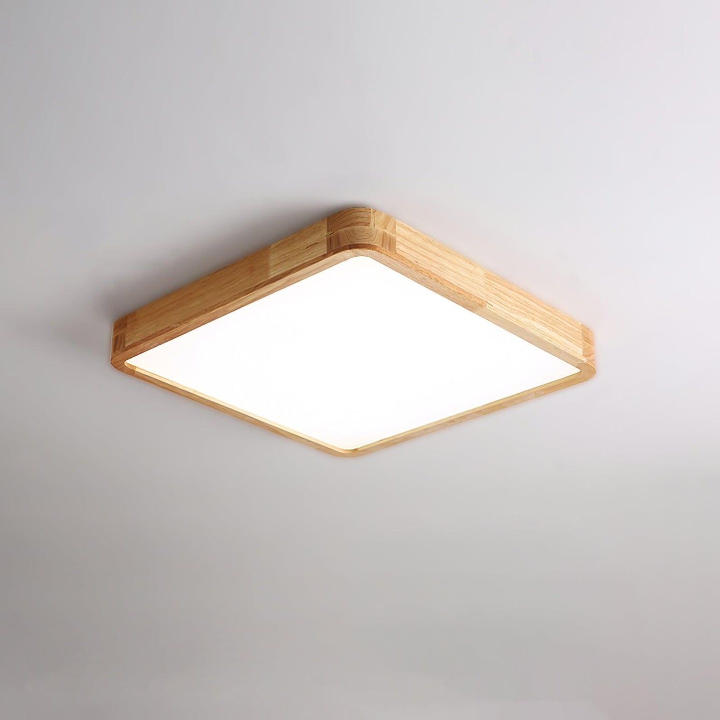 Wooden Geometric Ceiling Light | Adjustable LED with Modern Aesthetics 10