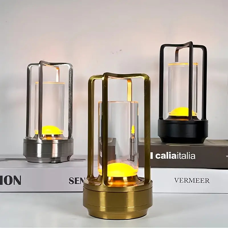 Rechargeable Industrial Table Lamp | Portable Dimmable Lighting 6