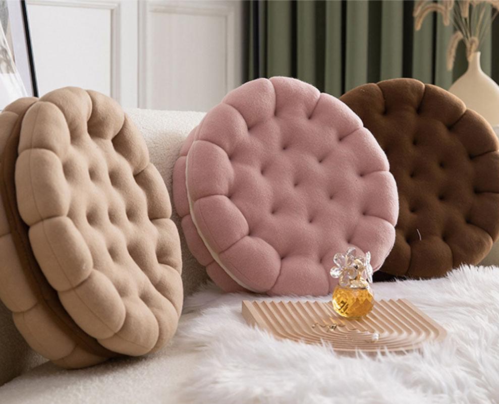 Cookies & Cream Cushion | Soft Plush Throw Pillow for Playful Decor 3