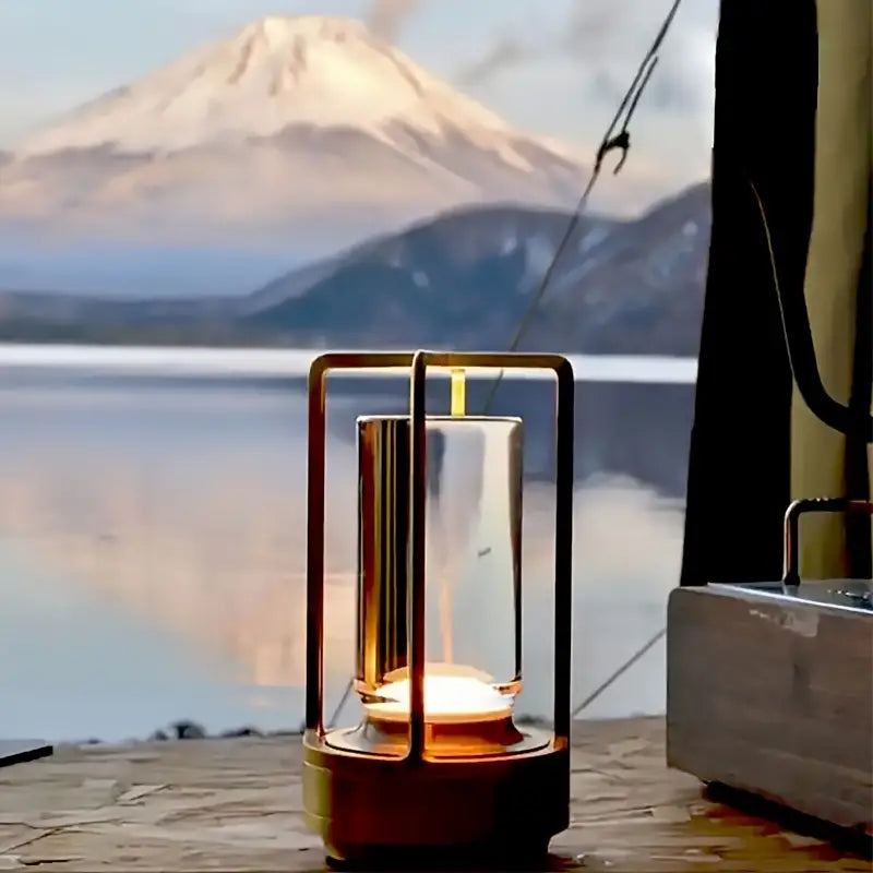 Rechargeable Industrial Table Lamp | Portable Dimmable Lighting 4