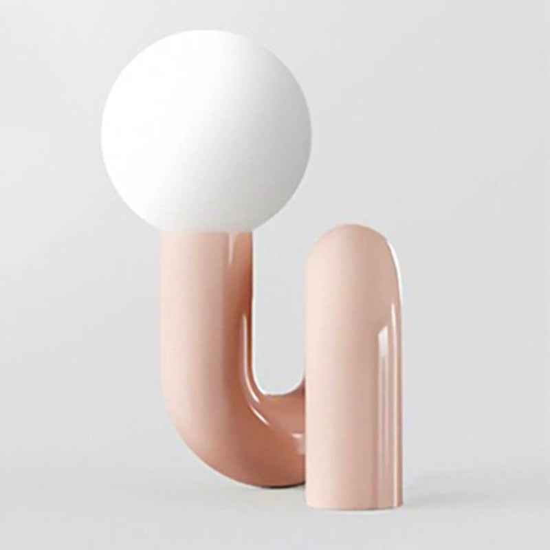 Postmodern Resin Curl Lamp | Artistic Design with Energy-Saving LED 9