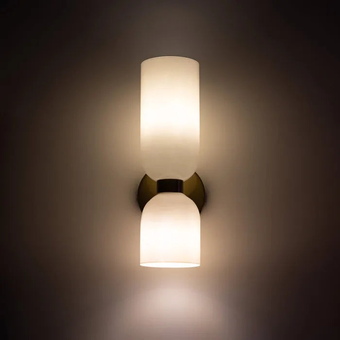 Dual Glass Wall Sconce | Modern Scandinavian Design with Warm LED Lighting 5