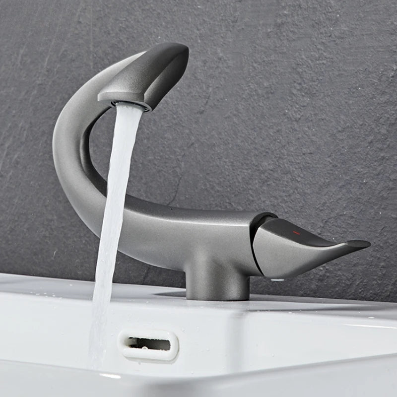 Bathroom Faucet | Elegant Swan-Inspired Design with Durable Brass Construction 2