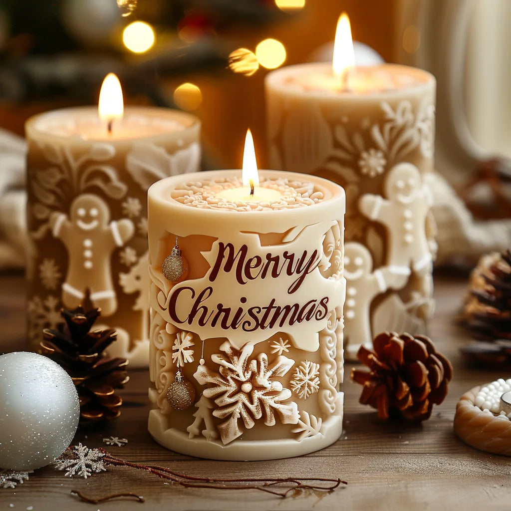 3D Candle Mold | Silicone Candle Molds for Elk, Pine Tree, Snowflake Designs 1