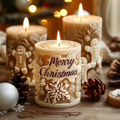 3D Candle Mold | Silicone Candle Molds for Elk, Pine Tree, Snowflake Designs 1