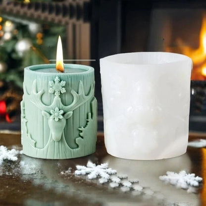 3D Candle Mold | Silicone Candle Molds for Elk, Pine Tree, Snowflake Designs 15