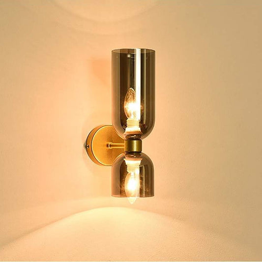 Dual Glass Wall Sconce | Modern Scandinavian Design with Warm LED Lighting 1