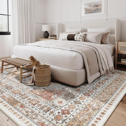 Bohemian Velvet Area Rug | Soft, Washable, Vintage Design 2