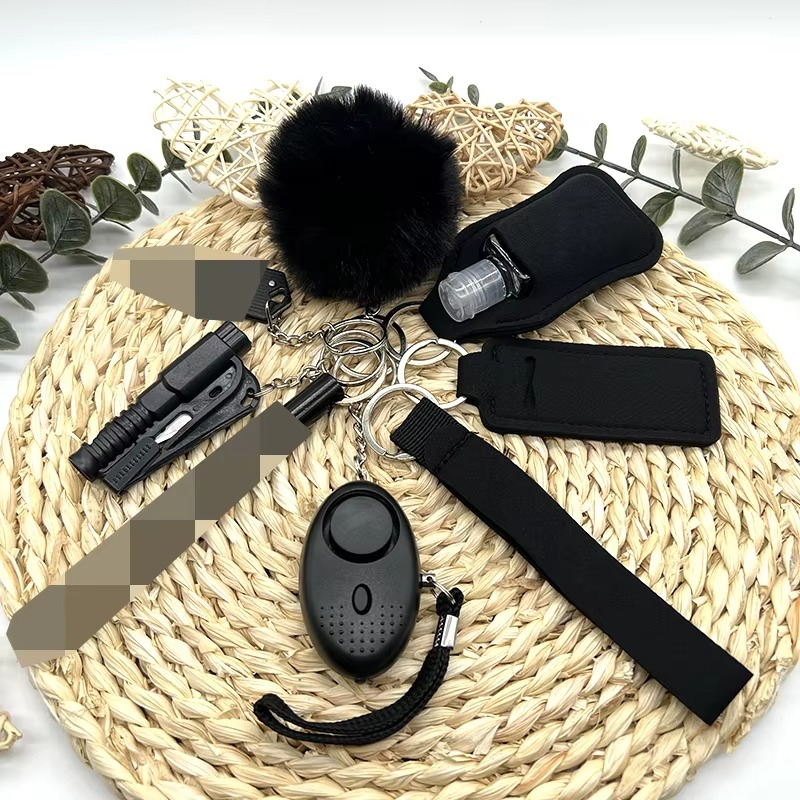 9-Piece Self Defense Keychain Set | Alarm, Window Breaker & Flashlight 1
