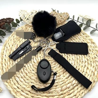 9-Piece Self Defense Keychain Set | Alarm, Window Breaker & Flashlight 1