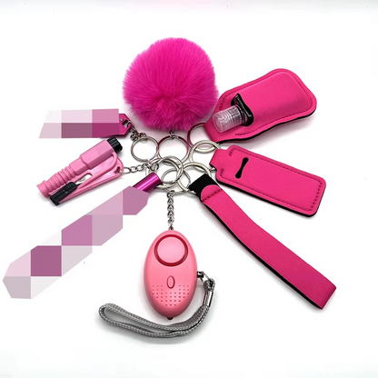 9-Piece Self Defense Keychain Set | Alarm, Window Breaker & Flashlight 2