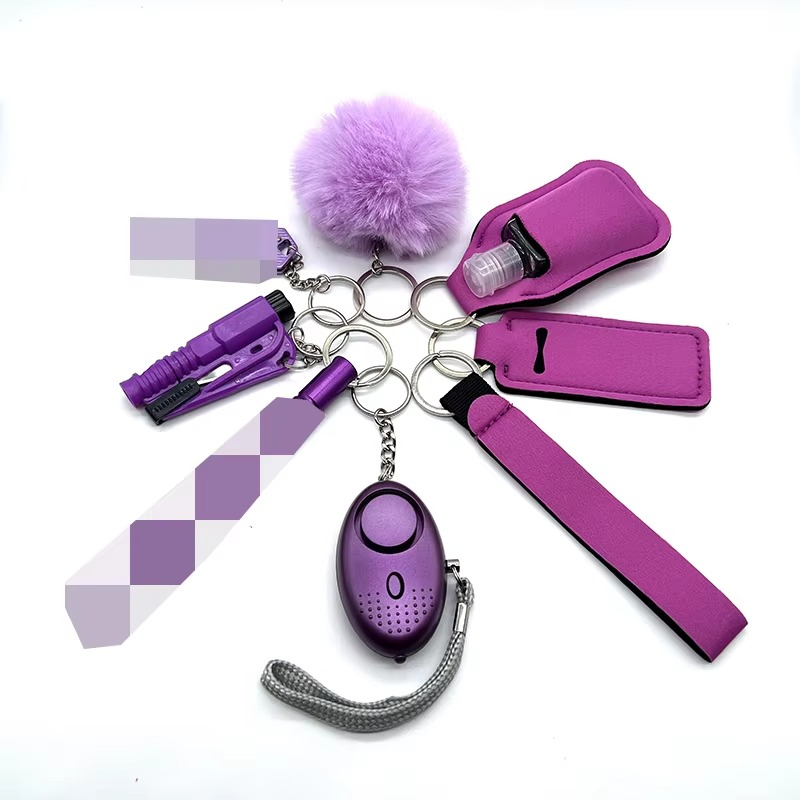 9-Piece Self Defense Keychain Set | Alarm, Window Breaker & Flashlight 3