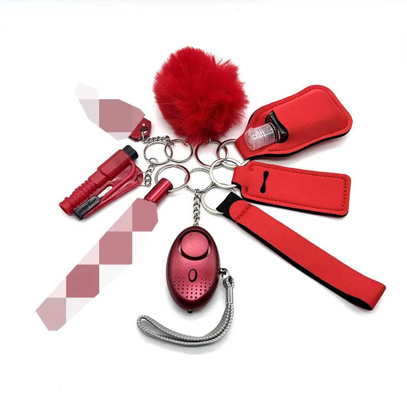 9-Piece Self Defense Keychain Set | Alarm, Window Breaker & Flashlight 4
