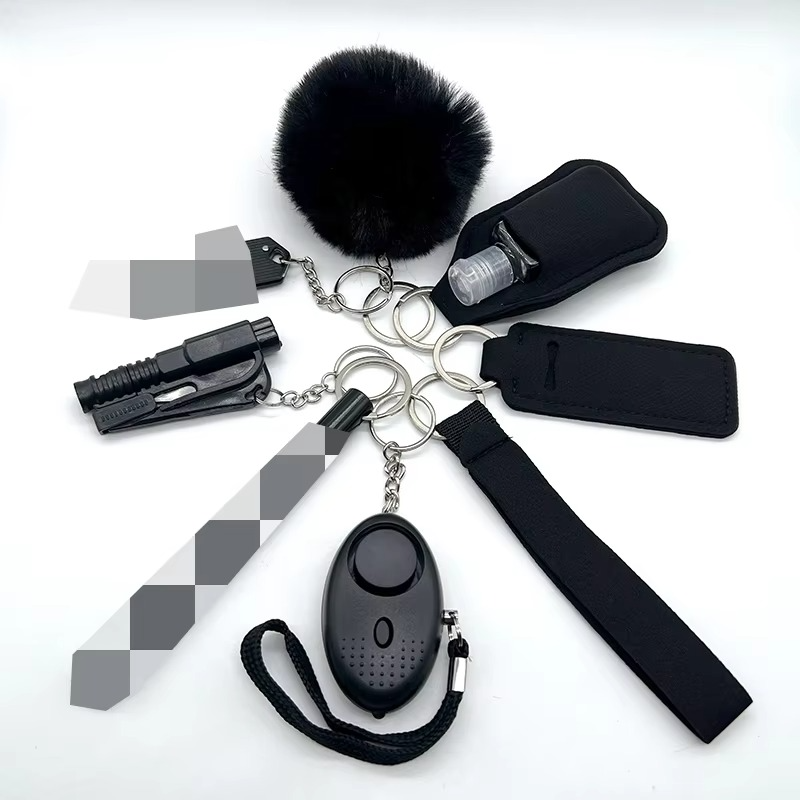 9-Piece Self Defense Keychain Set | Alarm, Window Breaker & Flashlight 8