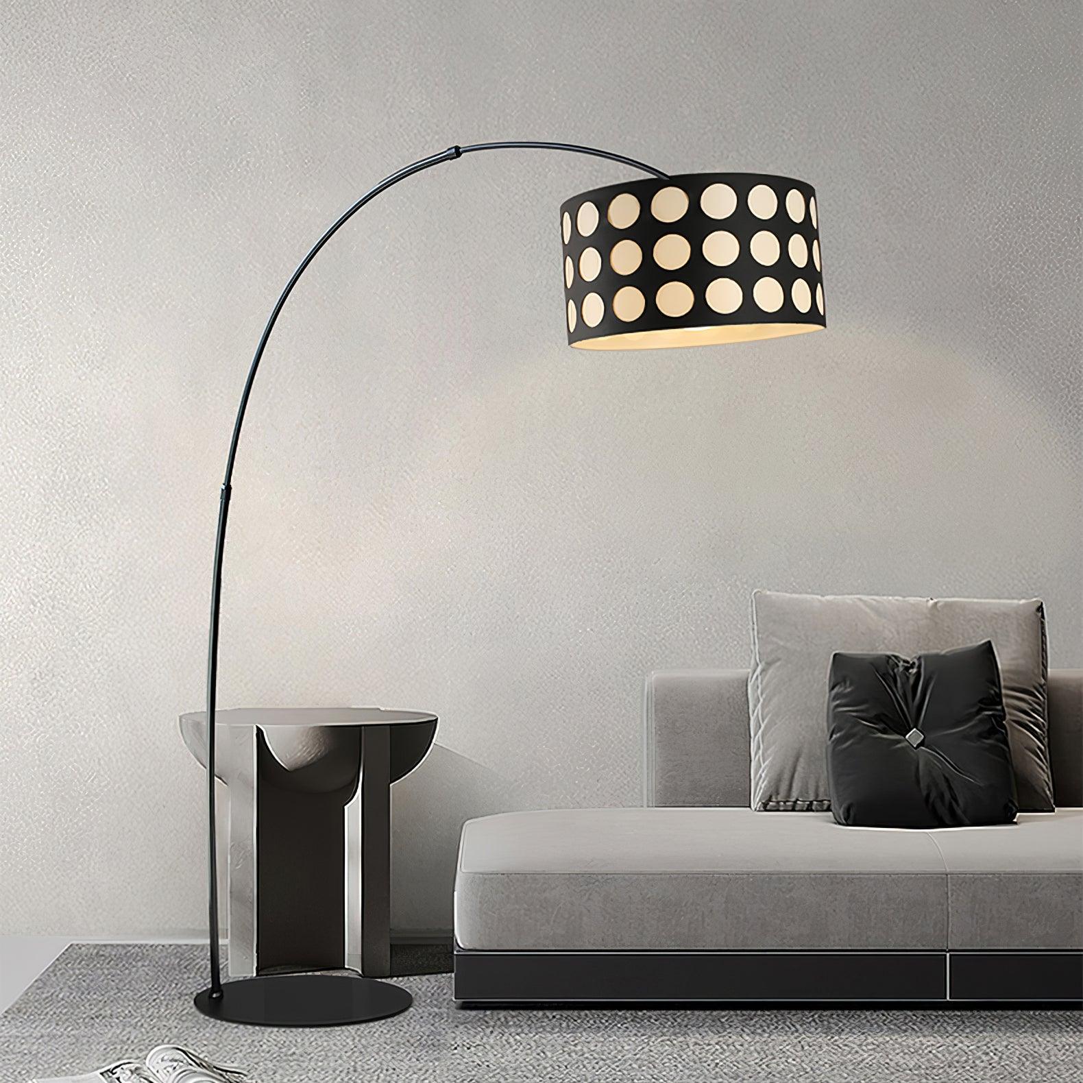 Arc Floor Lamp | Elegant Metal Design with Playful Fabric Shade 4