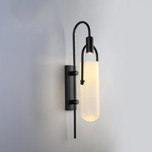 Arc Wall Lamp | Modern Matte Frame with Frosted Glass Shade 1