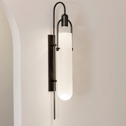 Arc Wall Lamp | Modern Matte Frame with Frosted Glass Shade 6