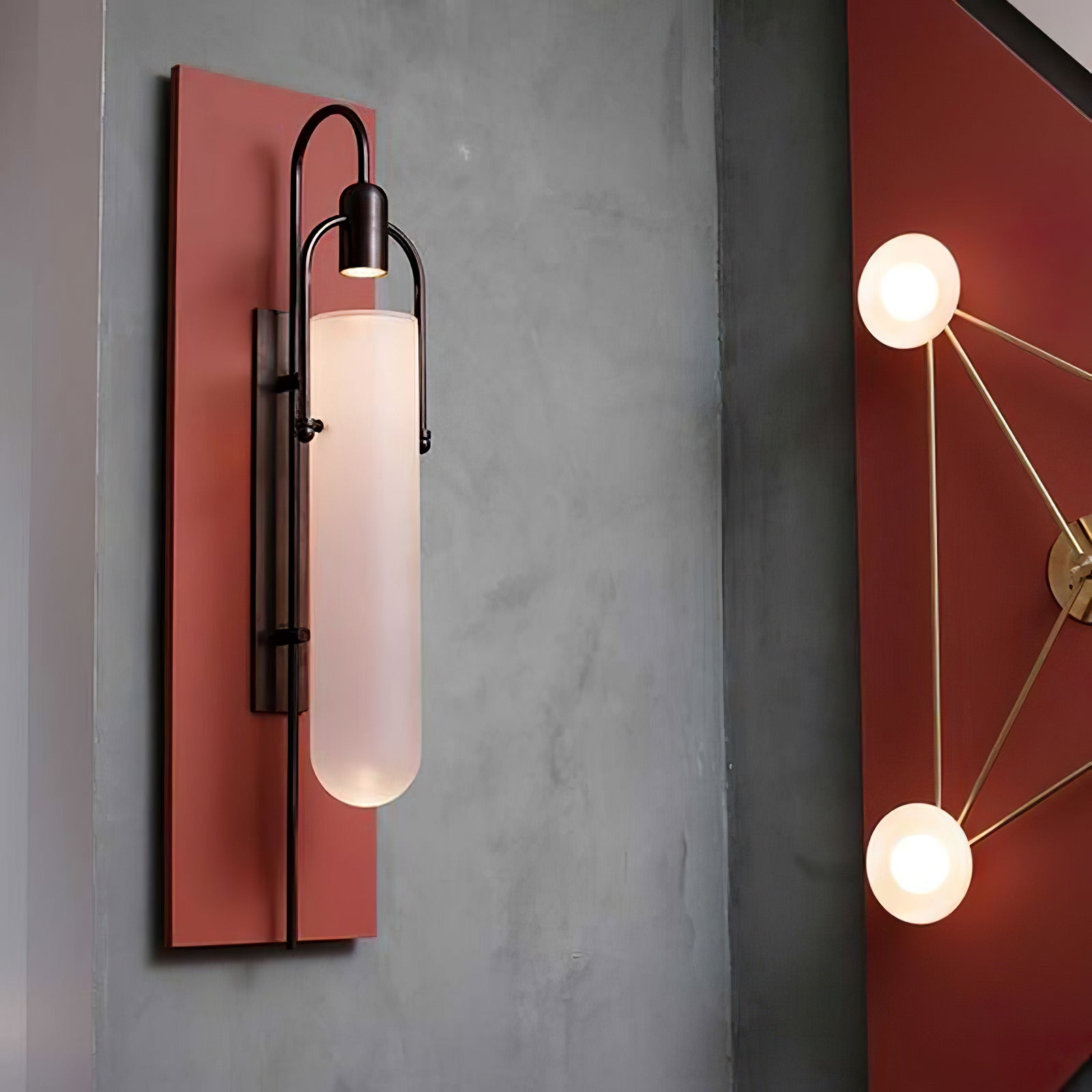 Arc Wall Lamp | Modern Matte Frame with Frosted Glass Shade 7
