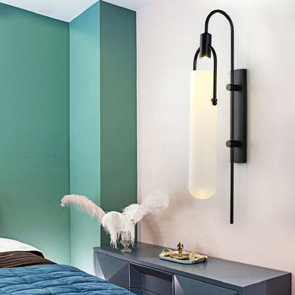 Arc Wall Lamp | Modern Matte Frame with Frosted Glass Shade 8